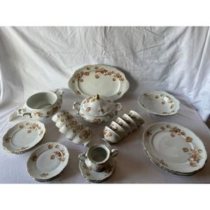Bavarian Porcelain 'Norway Rose' lot of dishes